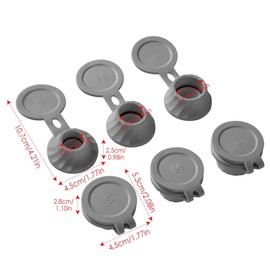 DNCG Bottle Emptying Caps Kit, 6pcs Adapters Transfer Connector, 3 Sizes Inverted Caps Flipping Bottle Set, Get Every Drop Out Of Lotions, Shampoos, Kitchen Condiments, Beauty Kitchen Supplies, 1