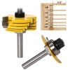 Bestgle 1/4 Inch Shank Slot Cutter Router Bits Adjustable 3