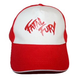 Chucatoso Gorra Fatal Fury Videojuego Arcade Retro Peleas (Rojo/Blanco) Ajustable Talla Única Transpirable Gorra de Béisbol Ajustable Bordada Gorra de Poliéster Mezclado