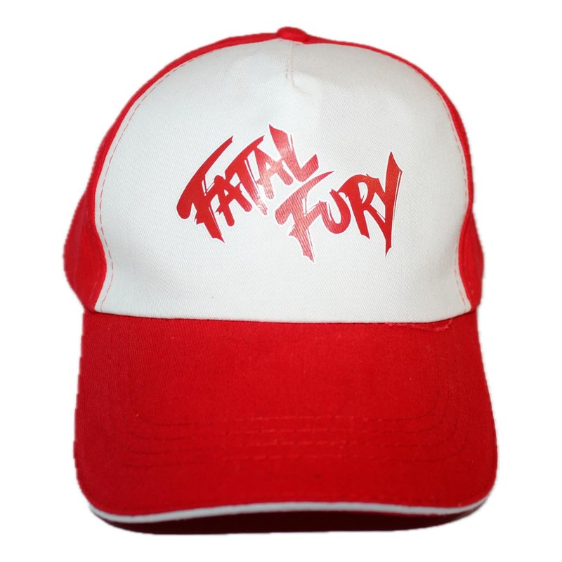 Chucatoso Gorra Fatal Fury Videojuego Arcade Retro Peleas (Rojo/Blanco) Ajustable