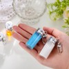 Weysat 36 Pcs 10ml Small Glass Bottle Keychain Bulk Mini