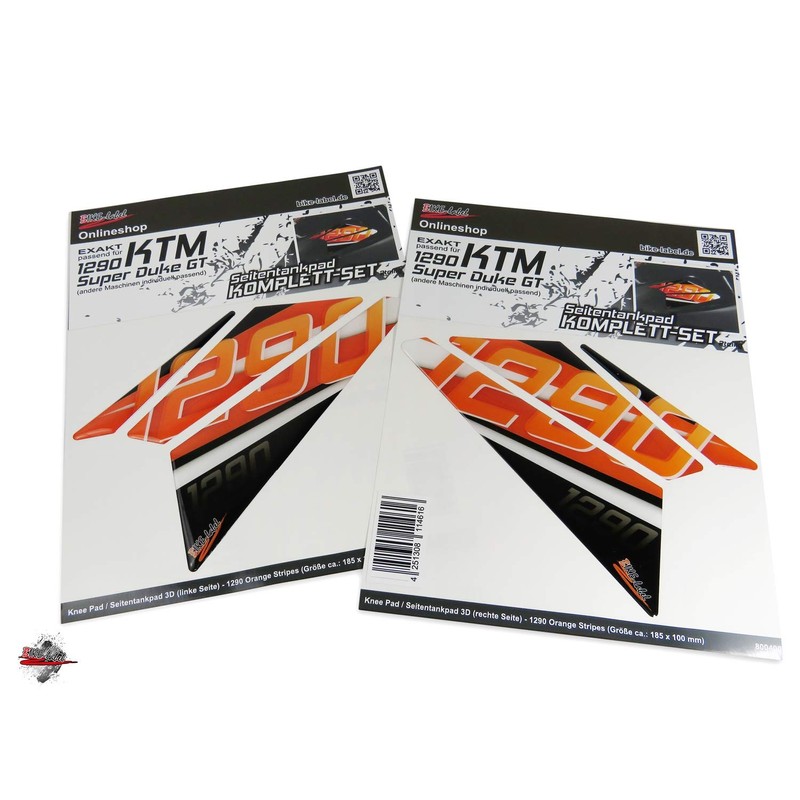 BIKE-label Side Tank Pad Orange Compatible with KTM 1290 Super