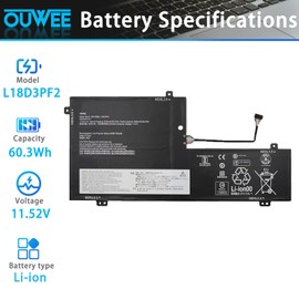 OUWEE L18D3PF2 L18M3PFA Laptop Battery Compatible with Lenovo Yoga C740-15IML Series Notebook 5B10T83740 5B10W67402 5B10T83739 5B10W67258