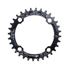 DJC Bike Chainring 104BCD Round 30t 32t 34t 36t 38t 40t 42t 44t 46t 48t 50t 52t Tooth Narrow Wide 7/8/9/10/11/12 Speed Ultralight MTB Mountain Bike 104 BCD Chainwheel,01# Round Black,52T