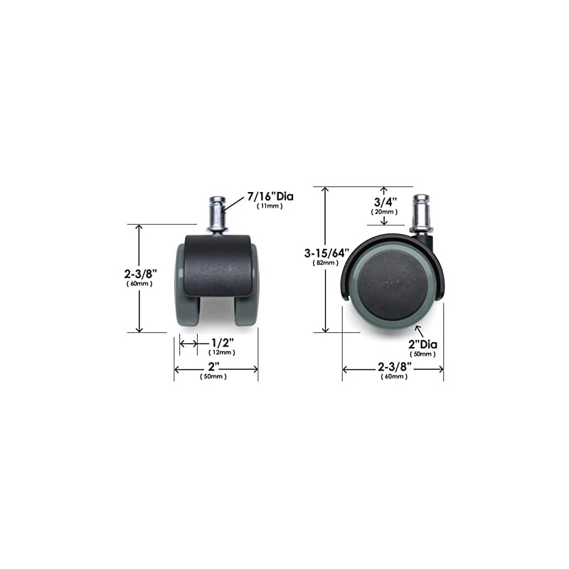 Rodines de hule protectores para piso Slipstick CB680 2" (set