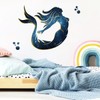 DEIKOKA Blue Galaxy Mermaid Silhouette Wall Decal Large Mermaid Wall