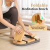 JFNoraiva Meditation Bench, Folding Meditation Chair with Cushion, Bamboo Meditation