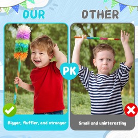 34" Piñata Stick Accessories Set, Pinata Bat, Blindfold Eye Mask, Hemp Rope, Confetti (Blue)