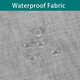 LORDTEX Burlap Linen Look Outdoor Curtains for Patio - 2 Panels Waterproof Sheer Curtains for Pergola, Porch, Cabana and Gazebo Grommet Indoor/Outdoor Voile Sheer Drapes (52 x 120 inch, Silver)