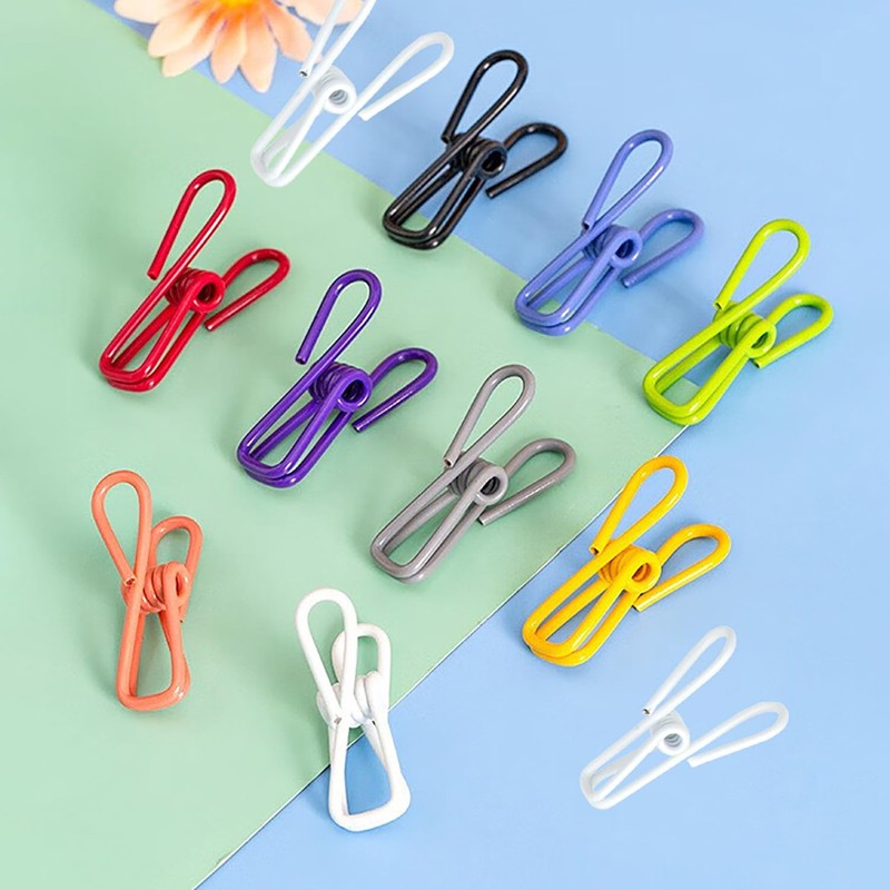 2 Inch Chip Clips White,Steel Clothes Pins Utility PVC-Coated Steel