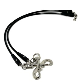 XM | Wag More Dog Leash Double Dog Splitter for Wag More Premium Dog Leashes, Walk Two Dogs Simultaneously, Flexible XM Powercord, Compatible Accessory Add-On, Black