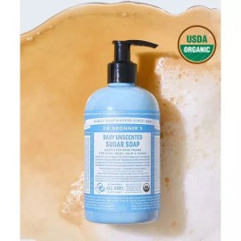 DR.BRONNER'S [페이스바디클렌저]베이비 언센티드 슈가솝 360ml 2051592 [라벤더360ml] DR.BRONNER'S [Face & Body Cleanser] Baby Unscented Sugar Soap 360ml 2051592 [Lavender 360ml]