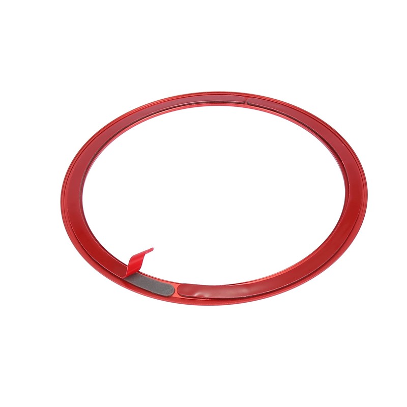 X AUTOHAUX Red Car Steering Wheel Ring Trim Cover Decoration