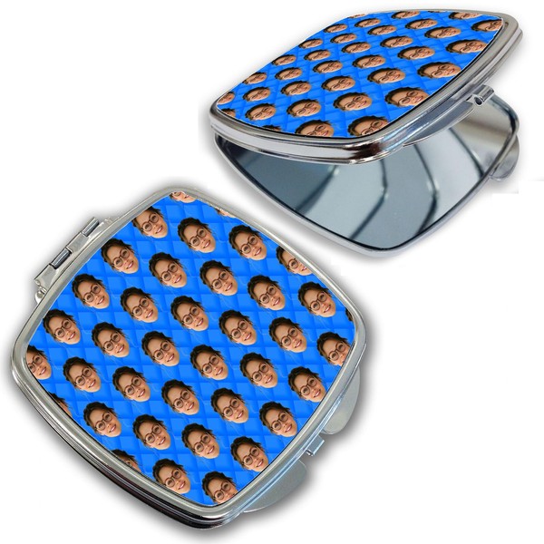 Bleu Reign Compact Personalized Pocket Mirror – Custom Name Gift