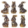 KYEYGWO Carved Resin Crystal Bunny Figure, Easter Bunny Statue Pocket