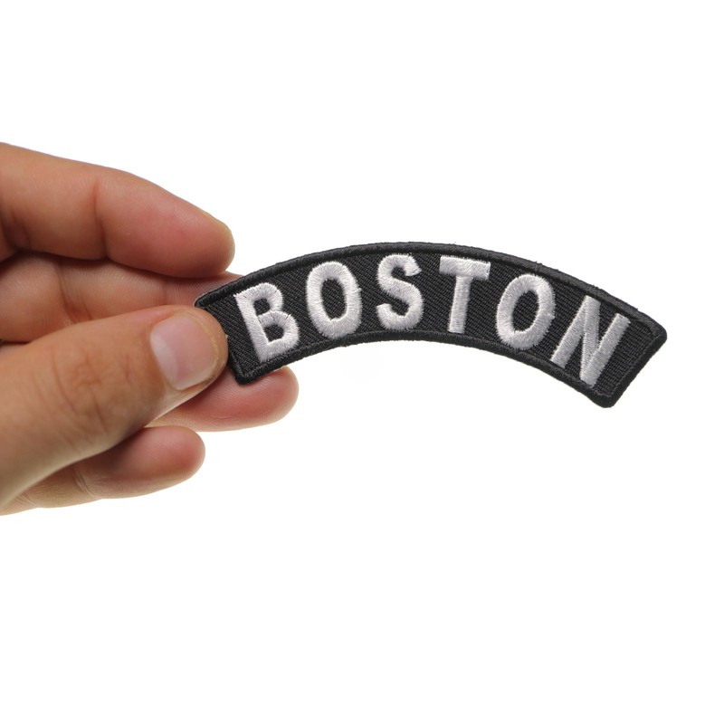 Boston Patch - 4x1 inch. Embroidered Iron on Patch (P3605)