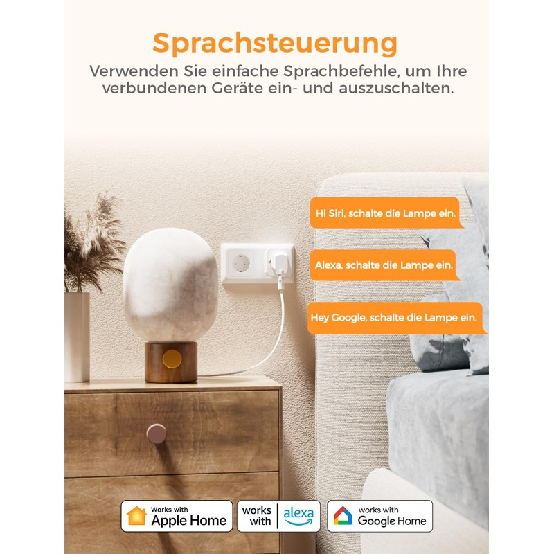 Refoss Smart Socket Works with Apple HomeKit, WiFi Socket with