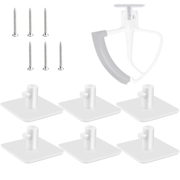 MARRTEUM 6Pcs Stand Mixer Attachment Holders, Kitchen Accessory Storage Organizer