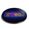 1 x Round Coaster - I Love 80's Neon Sign
