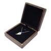 DSHOM Natural Walnut Wooden Pendant Necklace Gift Box Pendant Storage