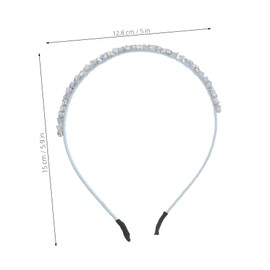 SAFIGLE 2pcs Imitation Crystal Headband Sparkling Hairbands Bridal Tiara Wedding Headpiece Hair Accessories For Brides Parties Daily Use