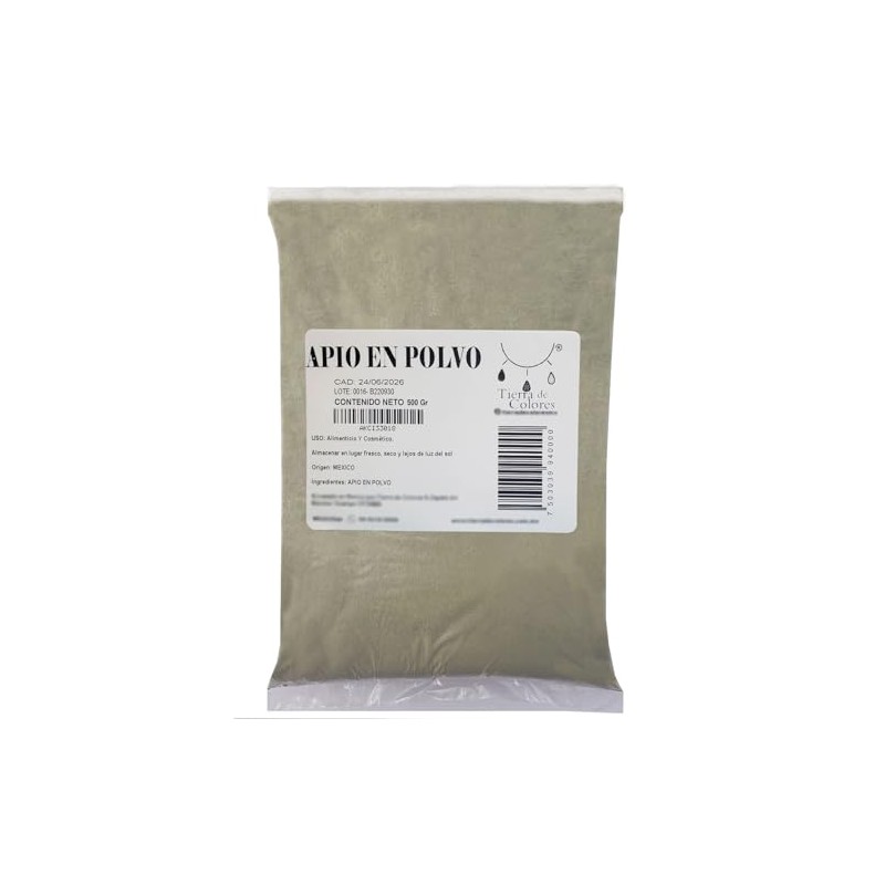 Tierra de Colores - Apio Molido Alimenticio Polvo 500 Gr