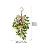 Artificial Lemon Teardrop Wreath Wall Hanging Teardrop Lemon Fruit Wreath