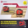 7.5m 25ft Tape Measure, Auto-Lock, Extra Wide 25mm Blade, Metal