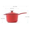 HAWOK Enameled Cast Iron Mini Saucepan, 1QT Saucepan with Lid