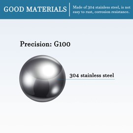 QUARKZMAN Pack of 500 10 mm Bearing Balls 304 Stainless Steel for Mechanical Equipment and Instrumentation G100 Precision