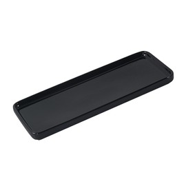 Floatant Black Ceramic Vanity Tray, Small Rectangle Tray, Counter Tray for Kitchen Sink, Marble Bathroom Tray, Organizer for Candle, Soap, Jewelry, Perfume, Towel Holder for Decoration Bedroom(Large)