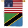 Americana Home & Garden Tanzania US Friendship House Flag Regional