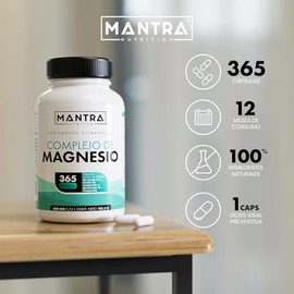 Mantra Nutrition Complejo Magnesio 365 Cápsulas Formuladas Citrato Glicinato Glu Ato Magensio Óxido Mezcla Magnesios Todo Año