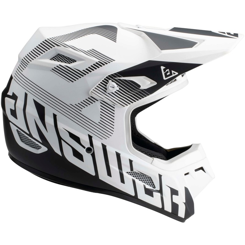 Answer Racing 447755 A23 AR1 V2 Bold Helmet: White/Black, Youth