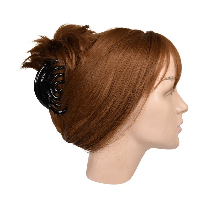 3.75 inch Concentric Circles Jaw Clip - Black