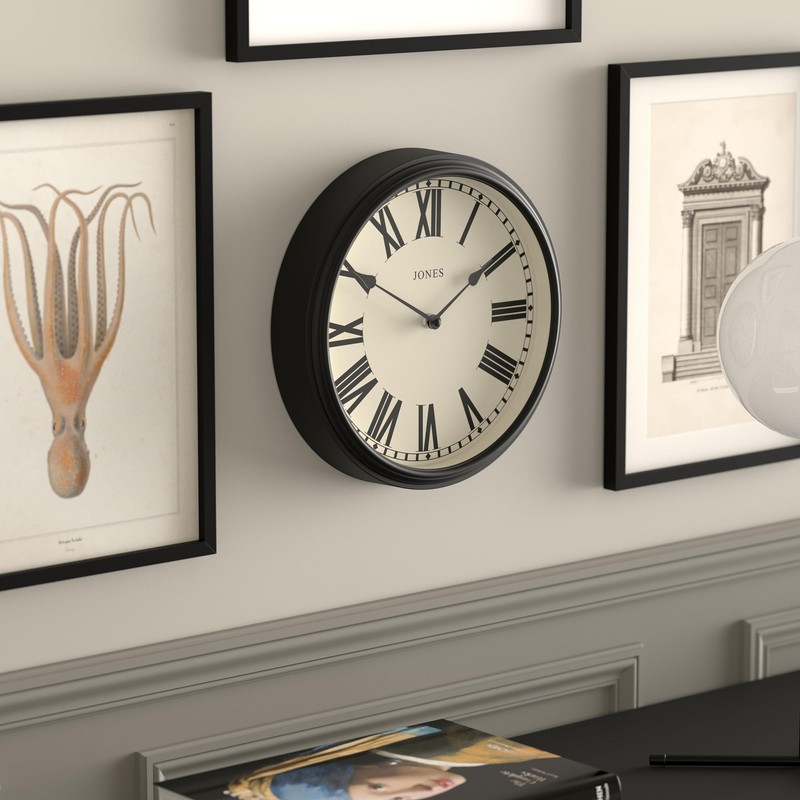 JONES CLOCKS® 'Hackney' Wall Clock – Classic Round Clock in