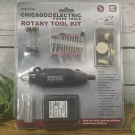 Chicago Electric Rotary Tool Kit Cutting Grinding Polishing Sharpening Drilling