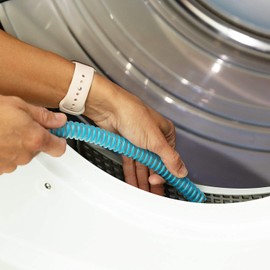 Kit de limpiador de ventilación para secadora, cepillo de pelusa para secadora, accesorio de manguera de vacío, cepillo eliminador de pelusas, lavadora y manguera de vacío de ventilación para limpieza (1B piezas)