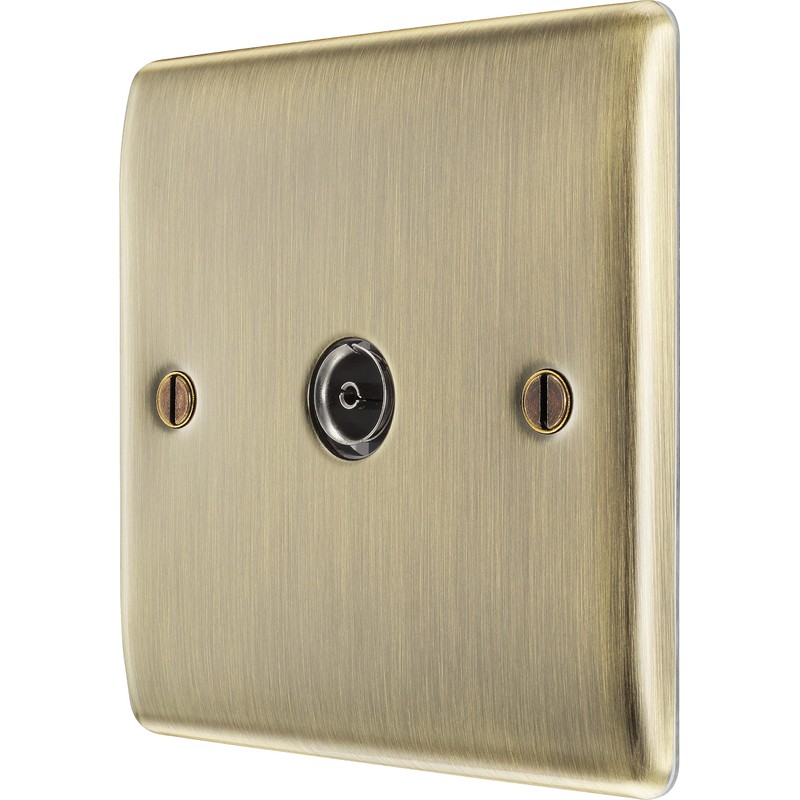 BG Electrical Single Socket For TV or FM Co-Axial Aerial
