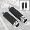 Unbranded Black + Chrome 1" Electronic Handle Grips For Harley