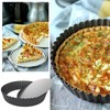 WOPPLXY 2 PCS 10 Inch Deep Quiche Tins with Loose