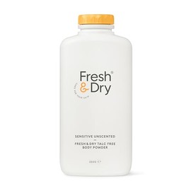 Fresh & Dry Sensitive Unscented Talc Free Body Powder 250g