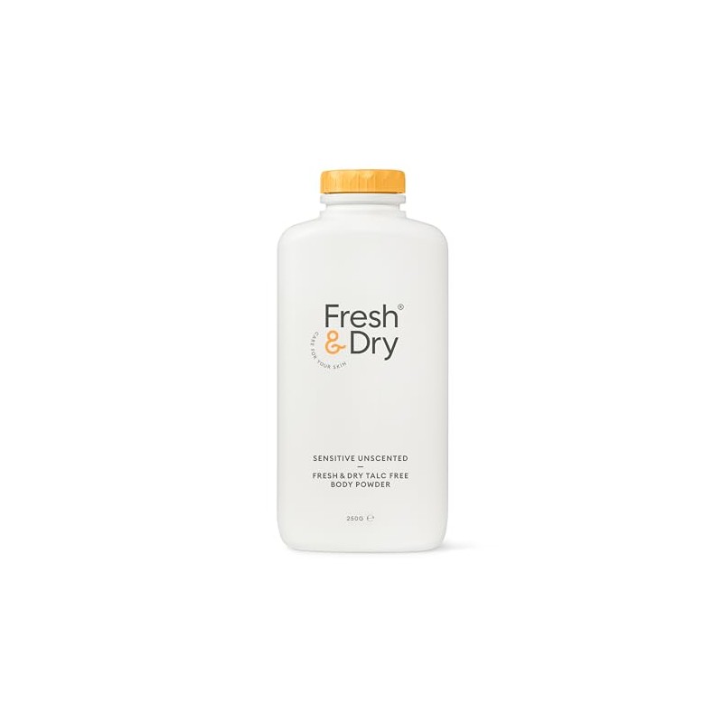 Fresh & Dry Sensitive Unscented Talc Free Body Powder 250g
