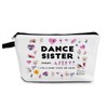 YULUENZE Dancing Present Dance Sister Makeup Bag Ballet Dancer Makeup
