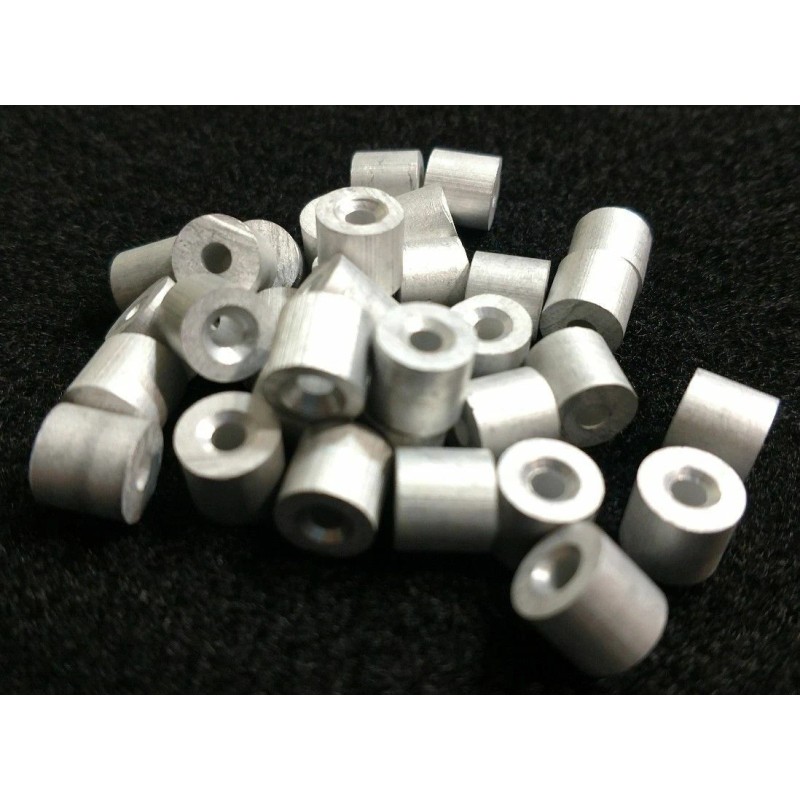 Unbranded 5/64 Aluminum Cable End Stop Buttons 100 Pack Trapping