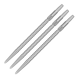 Target Darts Swiss Point Dart Tips, Chrono (Pack of 3) 40 mm - Silver, Interchangeable Dart Tips, Swiss Storm Tips, Professional Dart Accessories