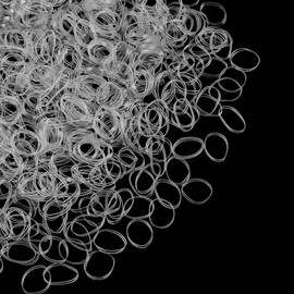 1200 gomas transparentes para el cabello, elásticas transparentes de polibanda para mujeres y niños, trenzas de pelo – fuerte – estirado – reutilizable