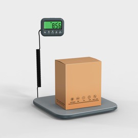 UNIWEIGH Highly Accurate Shipping Scale, 440LB Digital Heavy Duty Postal Scale, Steel Platform Postage Scale with Hold/Tare/LCD Display,Large Scale for Packages,Luggage,Small Business and Home