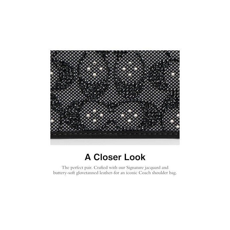 COACH Crystal Signature Jacquard Essential Slim Card Case