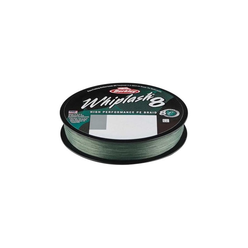 BERKLEY Whiplash 8 Braided Cord, Moss Green, 0.25 mm, 40